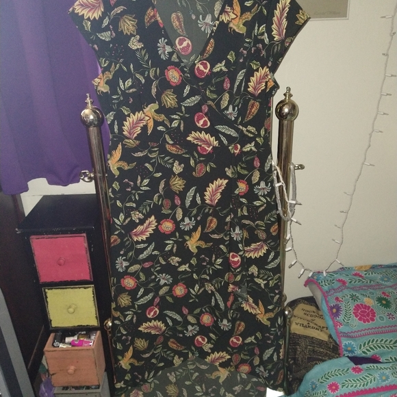 Modcloth Nature's Narrative Faux Wrap Dress - Picture 3 of 7